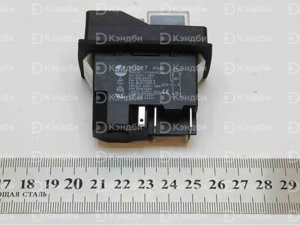 Кнопка-пускатель (DKDL, KLD-28A, KJD17, бело-черная) купить по цене 1 ...
